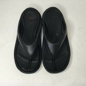 CROCS Womens Black Slip On Flat Slipper Light